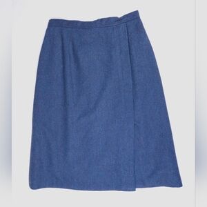 Evan Picone Petites Vintage Blue Wool Profesional Pencil Skirt Women's S/XS